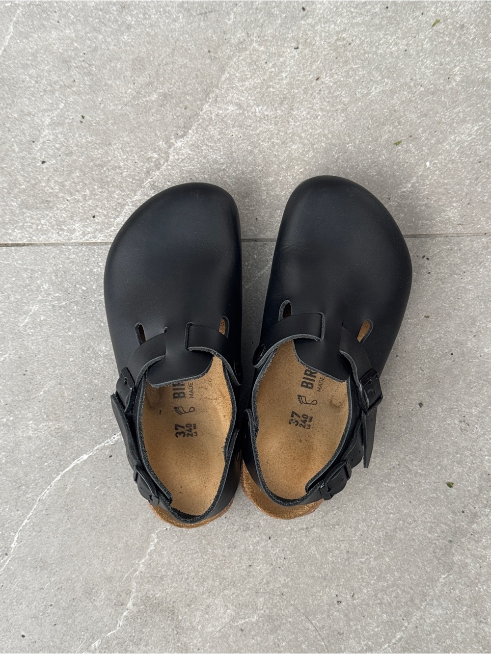 Birkenstock Tokio Super Grip - Black Leather - 37